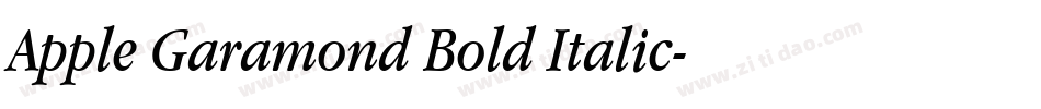 Apple Garamond Bold Italic字体转换